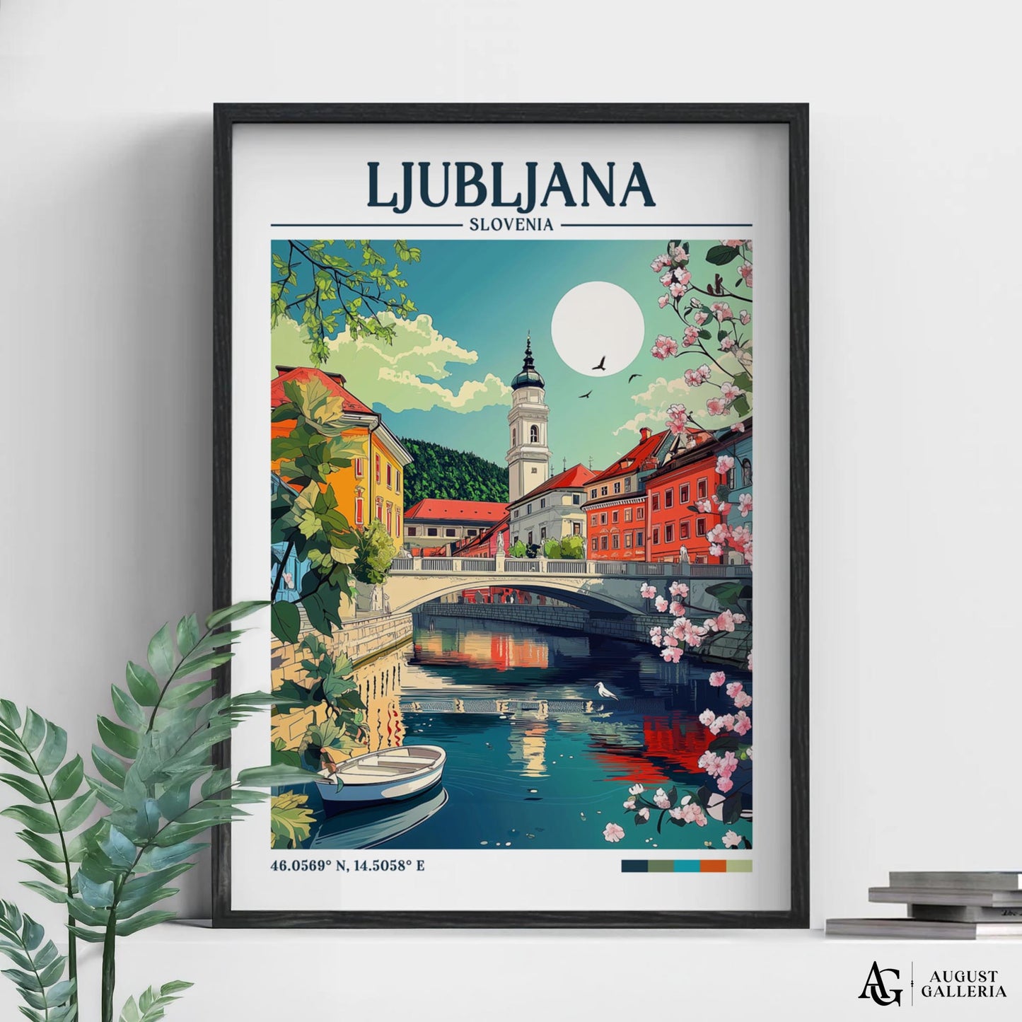 Ljubljana Retro Travel Print
