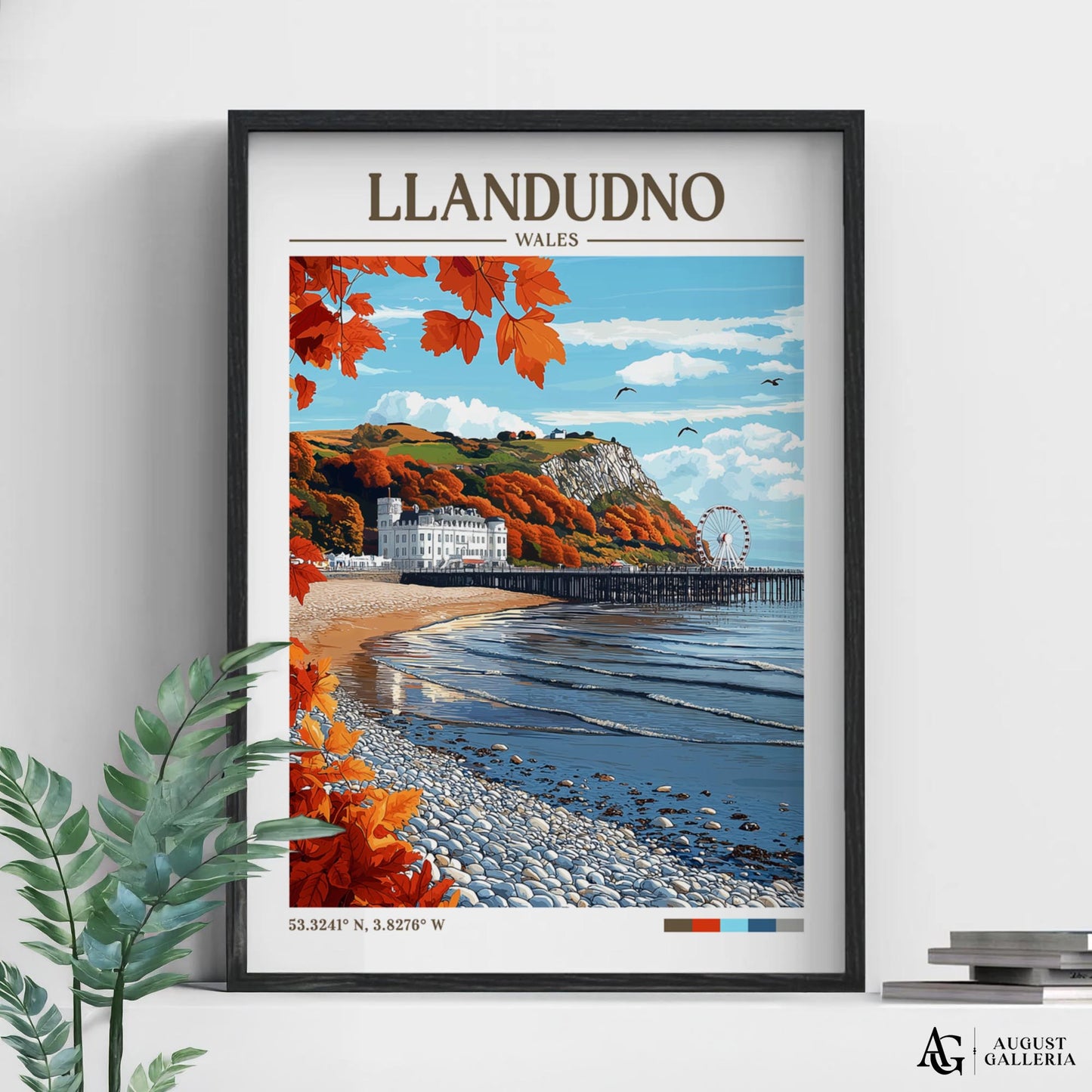 Llandudno Wales Retro Travel Print