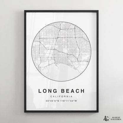 Long Beach Minimalist Map
