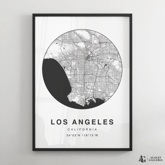 Los Angeles Minimalist Map