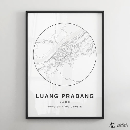 Luang Prabang Minimalist Map