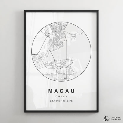 Macau Minimalist Map