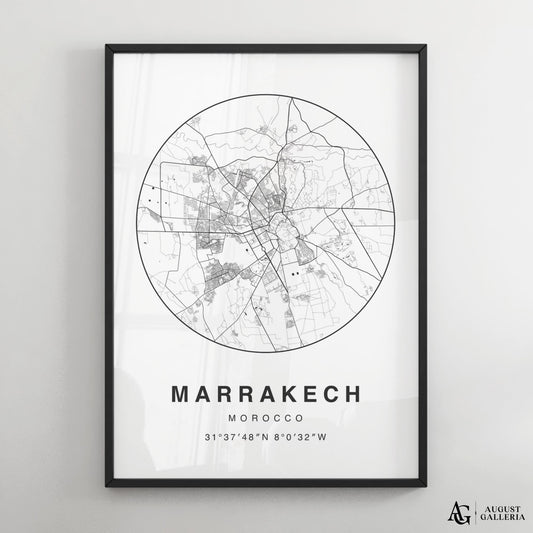 Marrakech Minimalist Map