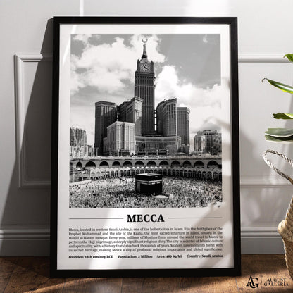 Mecca Black & White City Print