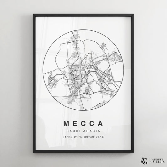 Mecca Minimalist Map