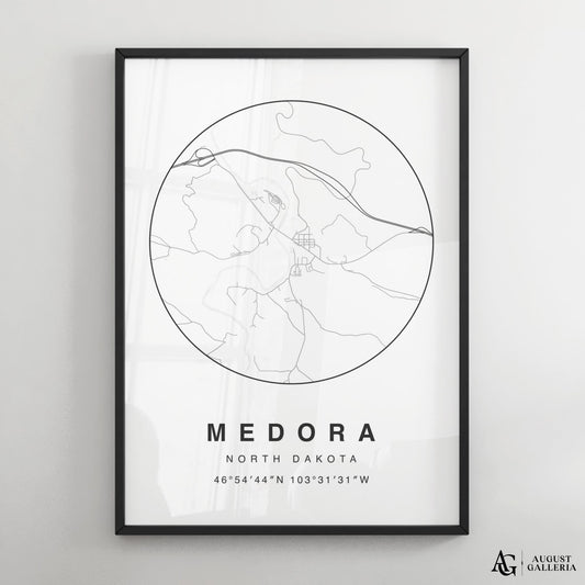 Medora Minimalist Map