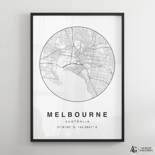 Melbourne Minimalist Map
