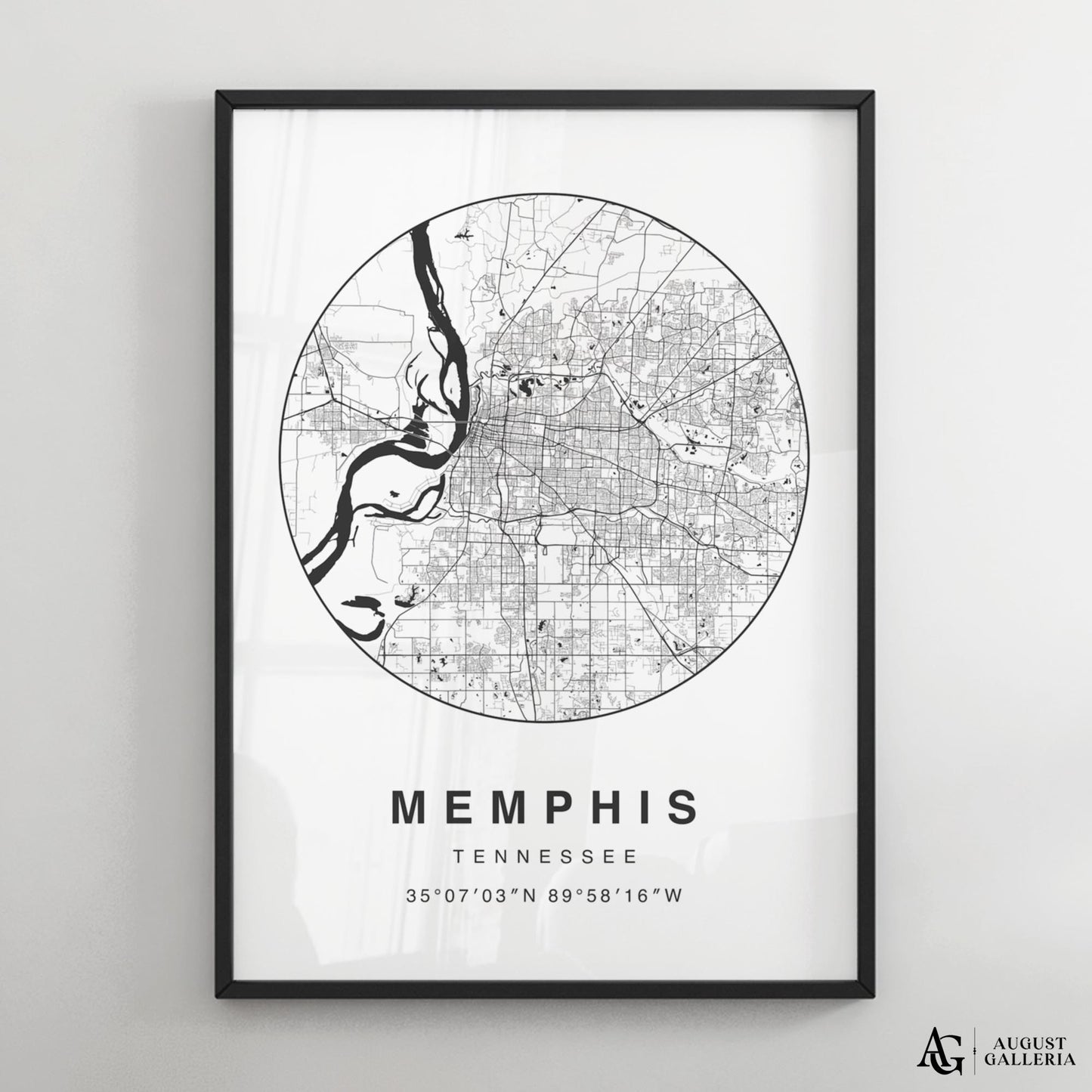 Memphis Minimalist Map