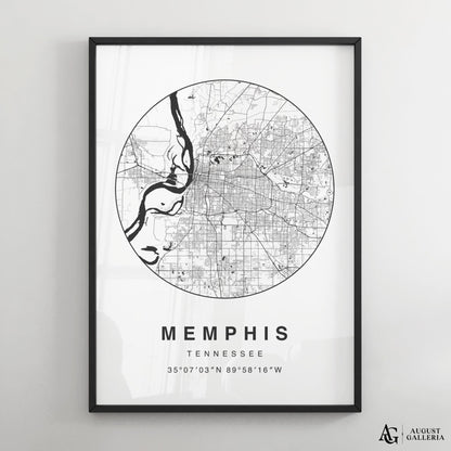 Memphis Minimalist Map