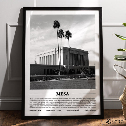 Mesa Black & White City Print