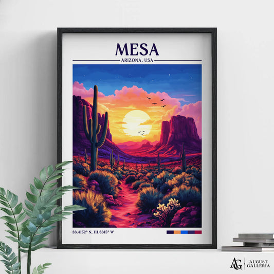 Mesa Arizona Retro Travel Print