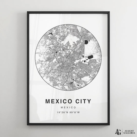 Mexico City Minimalist Map