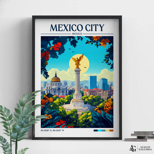 Mexico City Retro Travel Print