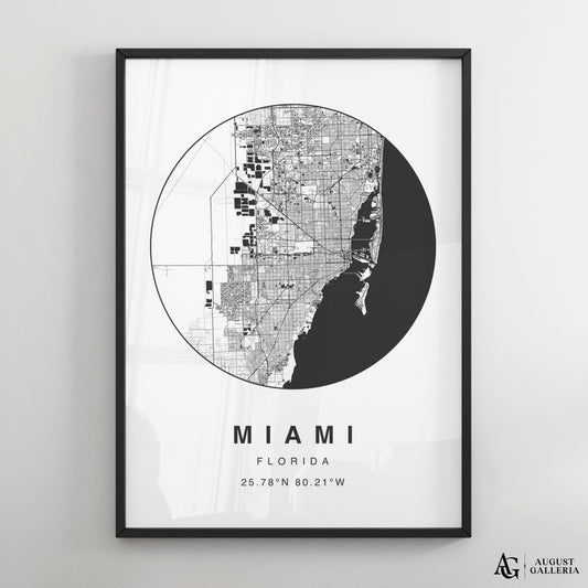 Miami Minimalist Map