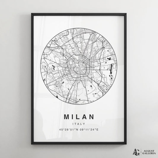 Milan Minimalist Map