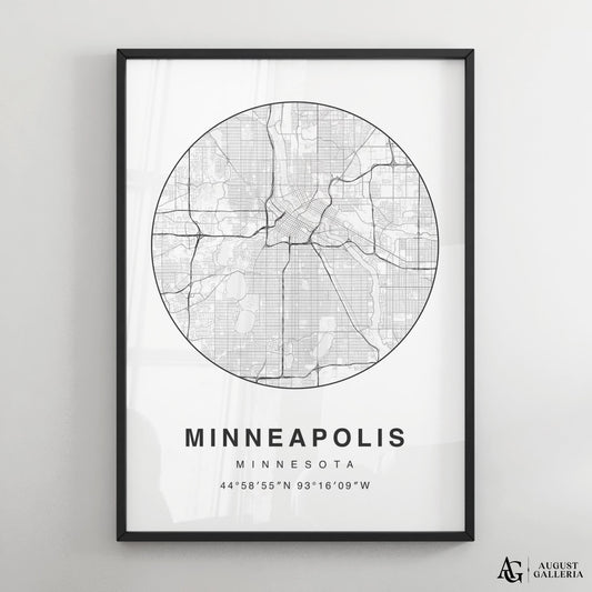 Minneapolis Minimalist Map