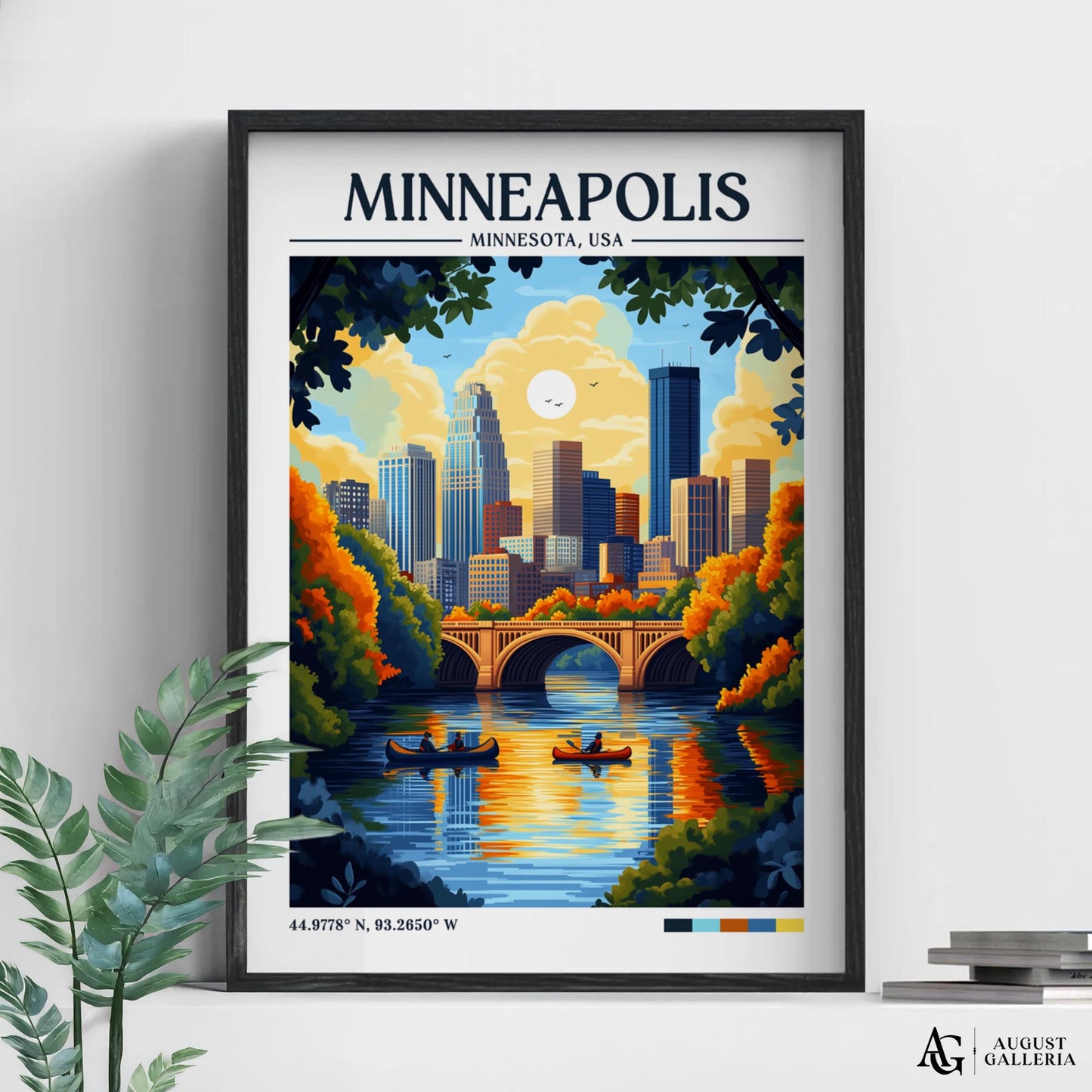 Minneapolis Minnesota Retro Travel Print