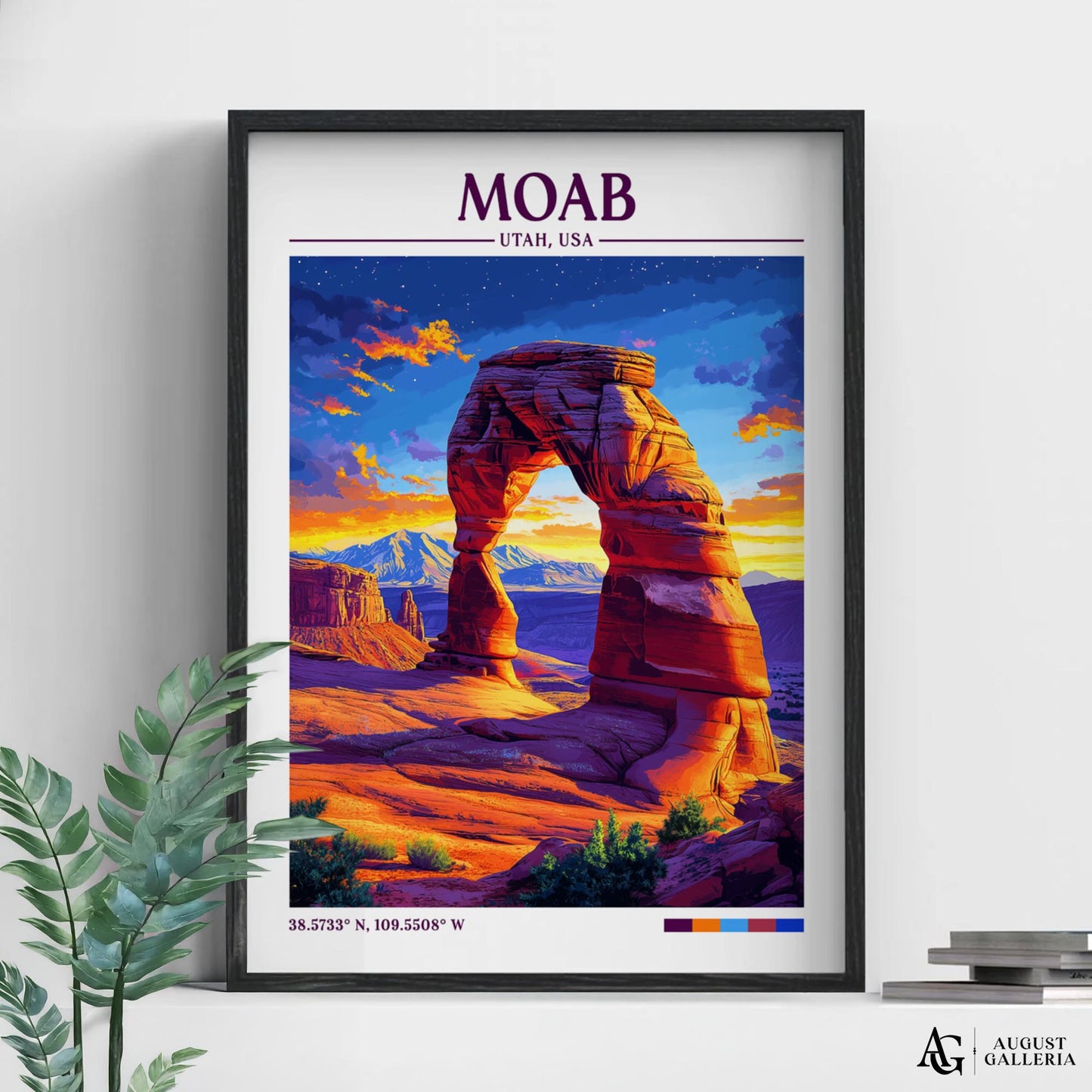 Moab Utah Retro Travel Print