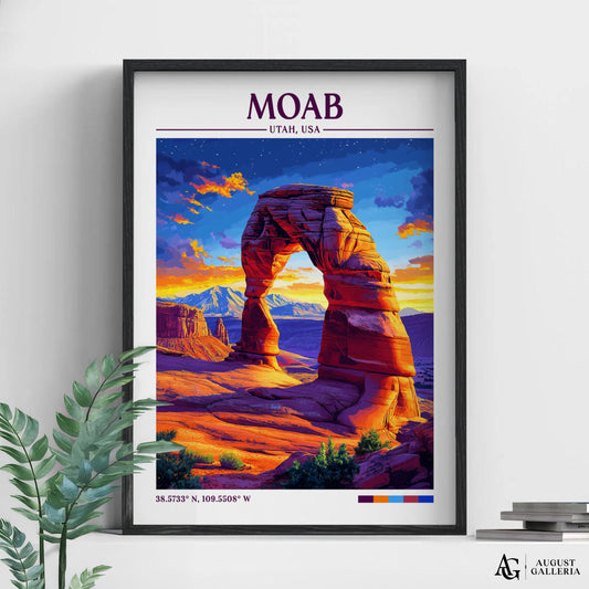 Moab Utah Retro Travel Print