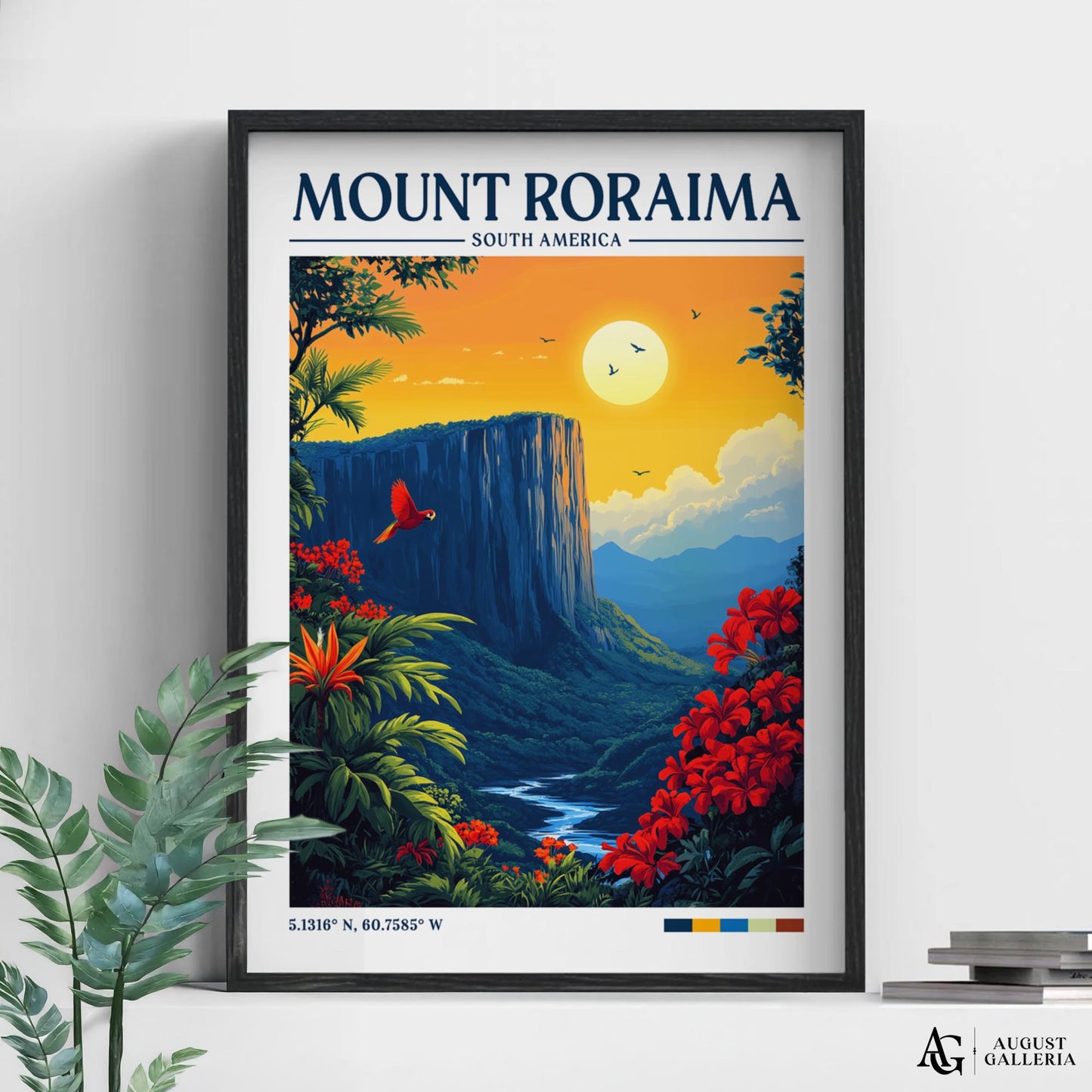 Mount Roraima Retro Travel Print