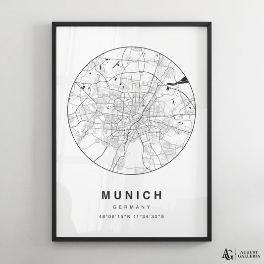 Munich Minimalist Map