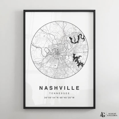 Nashville Minimalist Map