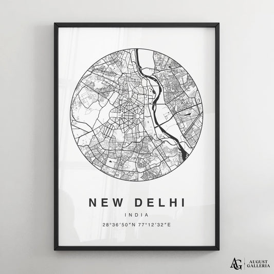 New Delhi Minimalist Map
