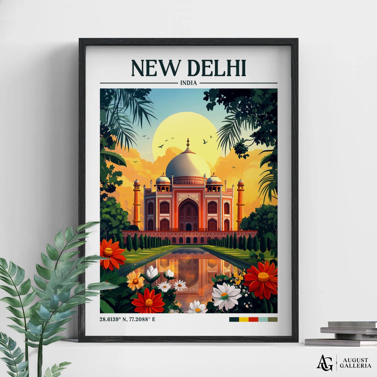 New Delhi Retro Travel Print