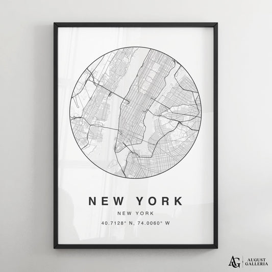 New York Minimalist Map
