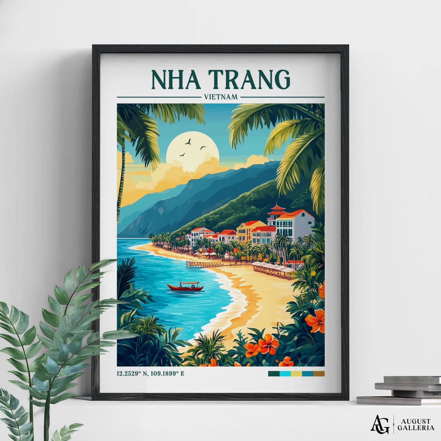 Nha Trang Vietnam Retro Travel Print