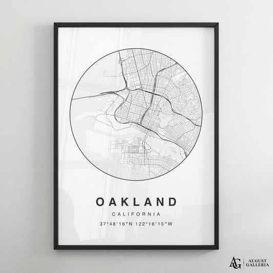 Oakland Minimalist Map
