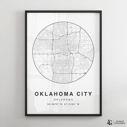Oklahoma City Minimalist Map