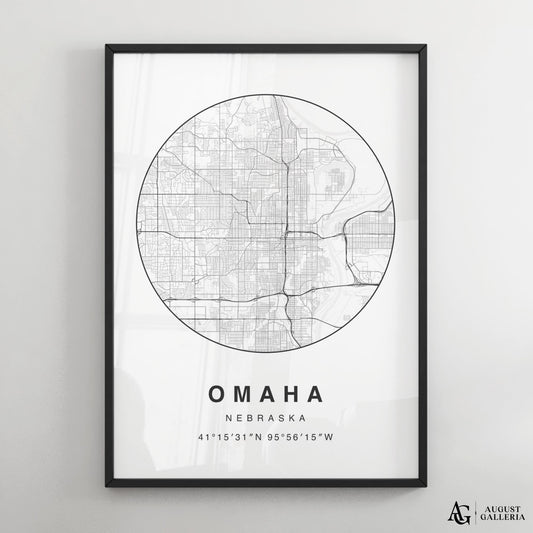 Omaha Minimalist Map