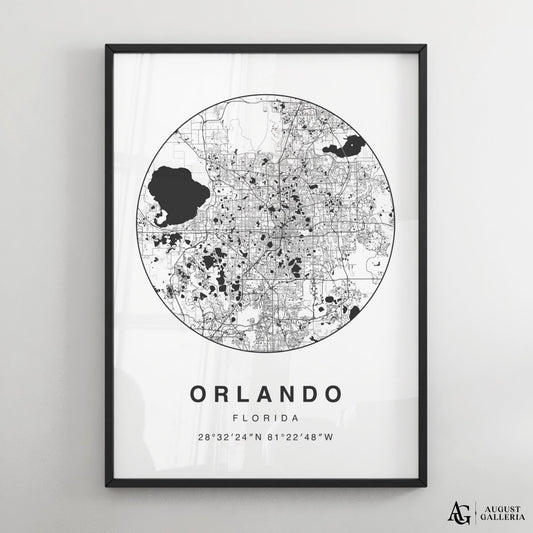 Orlando Minimalist Map