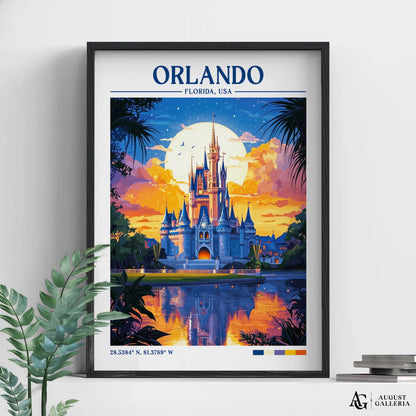 Orlando Florida Retro Travel Print