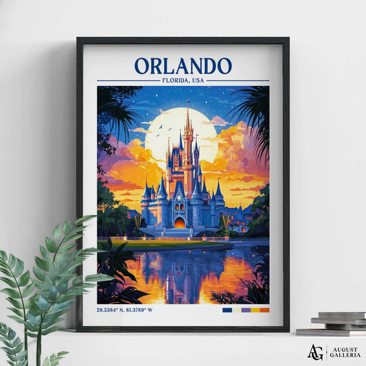 Orlando Florida Retro Travel Print