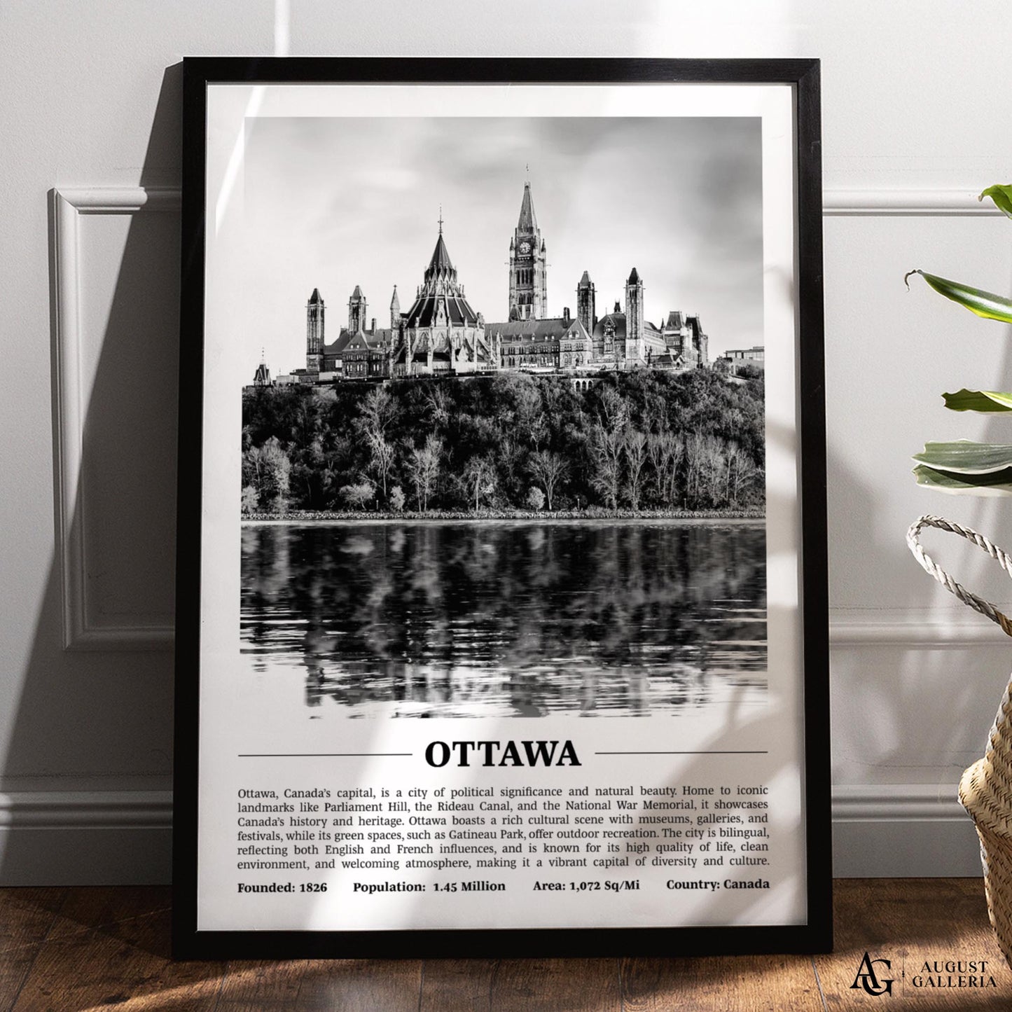 Ottawa Black & White City Print