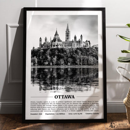 Ottawa Black & White City Print