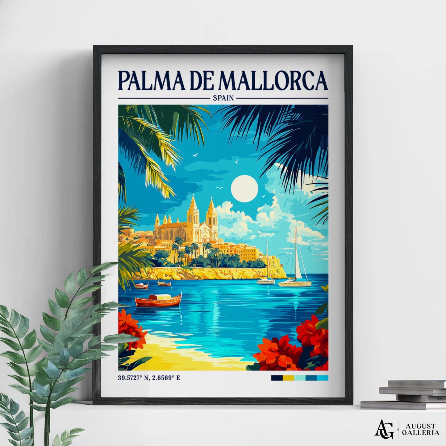 Palma de Mallorca Retro Travel Print