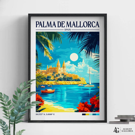 Palma de Mallorca Retro Travel Print