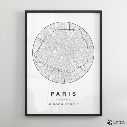 Paris Minimalist Map