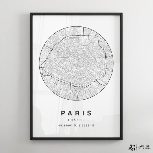 Paris Minimalist Map