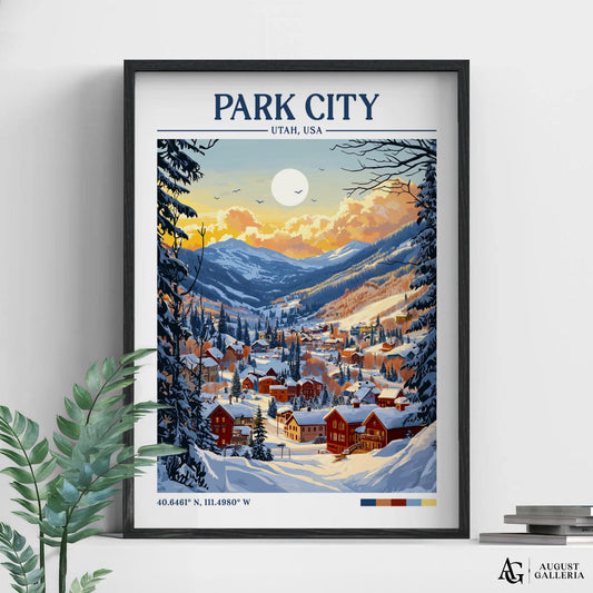 Park City Utah Retro Travel Print
