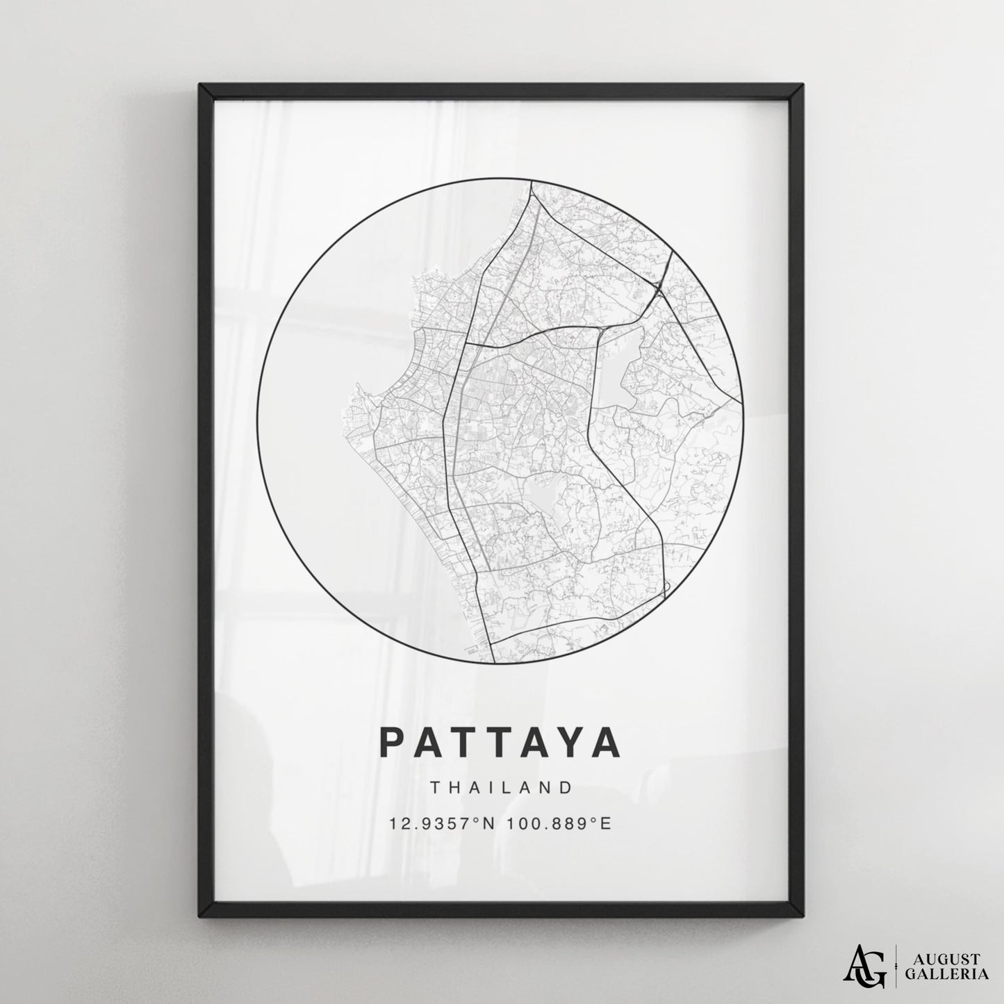 Pattaya Minimalist Map