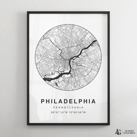 Philadelphia Minimalist Map
