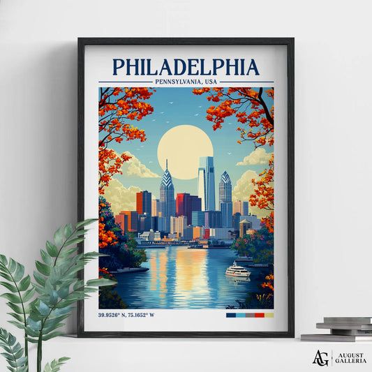 Philadelphia Retro Travel Print