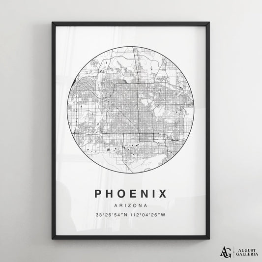 Phoenix Minimalist Map