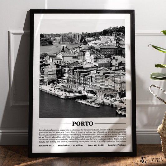 Porto Black & White City Print