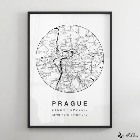 Prague Minimalist Map