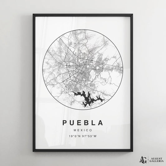 Puebla Minimalist Map